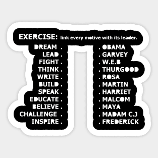 black americans exercise Sticker